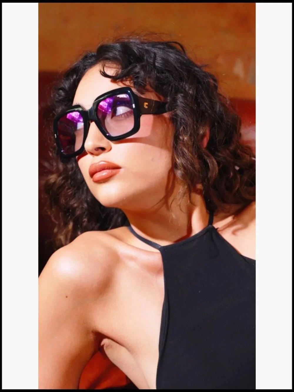Limited Edition Festival Oversized Shield Sunglasses w/ Case